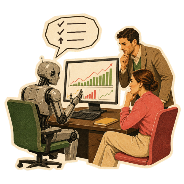 Wycinanka: robocik zauważa powrót starych nawyków i daje feedback